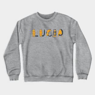 Lucia | Girl Name | Cat Lover | Cat Illustration Crewneck Sweatshirt